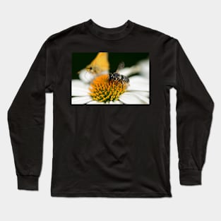 Black and White Bee Photobombed by a Skipper Long Sleeve T-Shirt